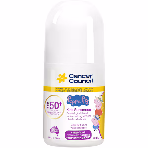 Cancer Council Peppa Pig Spf 50 Roll On 75mL