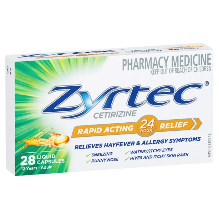 Zyrtec 10mg 28 Liquid Capsules