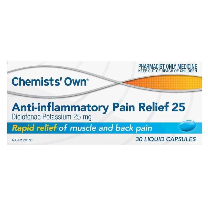 Chemist Own AntiInflammatory Pain Relief 25mg 30 S3 Liquid Capsules