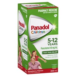 Panadol Children 5  12Year Strawberry 200ml