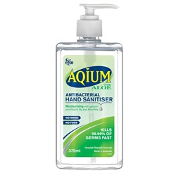 Ego Aqium Hand Sanitiser Aloe Vera 375ml