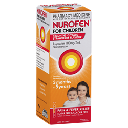 Nurofen for Children 3M 5 Years Strawberry 200mL