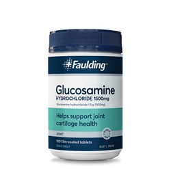 Faulding Remedies Glucosamine HCL 1500mg 100 Tablets