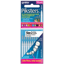 PIKSTERS PIKSTERS SIZE 2  WHITE 10PK