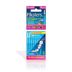 Piksters Size 5 Blue Interdental Brush 10 Pack