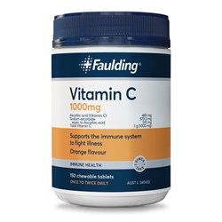 Faulding Remedies Vitamin C 1 000mg 150 Chewable Tablets