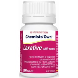 Chemists Own Laxative with Senna 200 Tablets