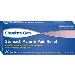 Chemists Own Stomach Ache  Pain Relief 10mg 20 Tablets