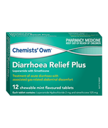 Chemists Own Diarrhoea Relief Plus 12 Tablets