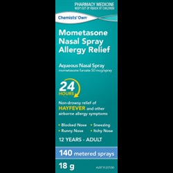 Chemists Own Allergy Relief Nasal Spray 50mcg 60 Spray