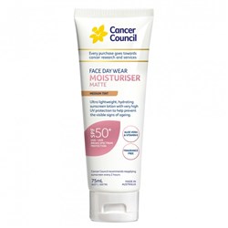 CANCER COUNCIL CANC FACE MOIST SPF50 MED 75ML