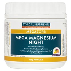 ETHICAL NUTRIENTS MEGAZORB MEGA MAG NIGHT 126G POWDER