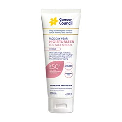 CANCER COUNCIL CANC FACEBODY INVISIBLE WR SPF50 150ML