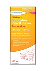 CHEMIST OWN CO IBUPROFEN PFVR SUSP 100ML ORANGE