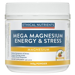 Mega Magnesium Ethical Nutrients Energy and Stress 140g