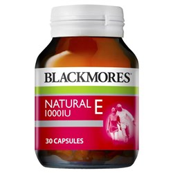 Blackmores Natural Vitamin E 1000IU 30 Capsules