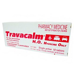 Travacalm Hyoscine Only Strawberry flavoured 10 Tablets