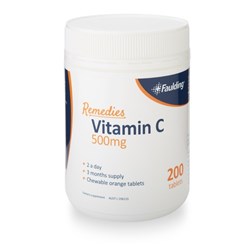 Faulding Remedies Vitamin C 500mg 200 Chewable Tablets