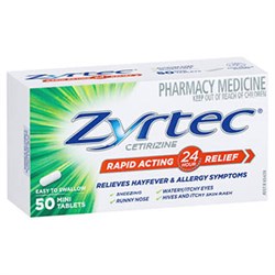 Zyrtec 10mg 50 Tablets